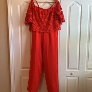 Skies Are Blue Women’s Jumpsuit Size M, Red,
